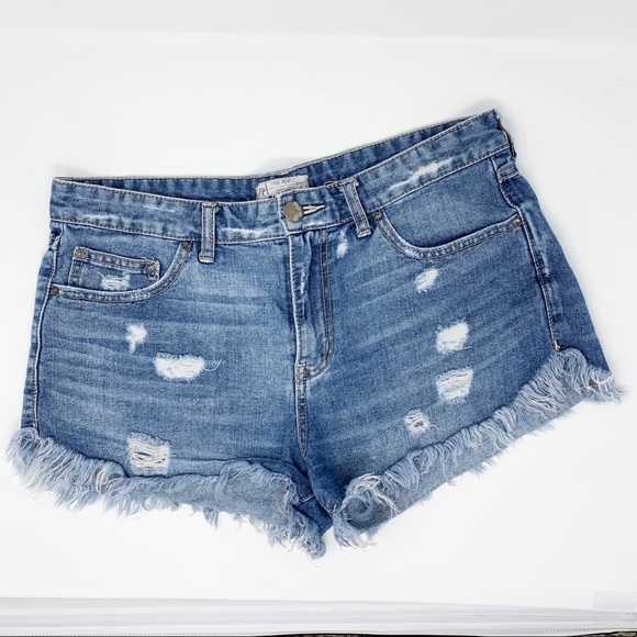 Free People Pants - 🌴Free People Cut Off Jean Shorts Distressed 30